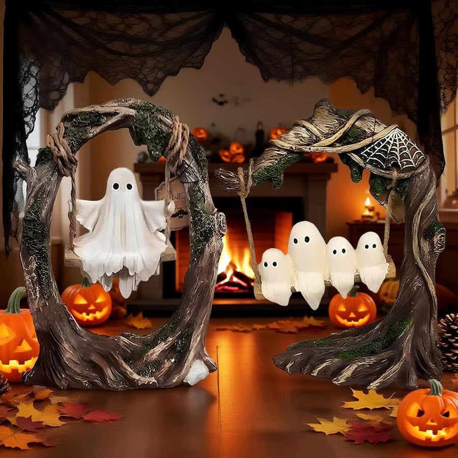 🔥LAST DAY 49% OFF🔥Swinging Ghost on Tree Halloween Decor