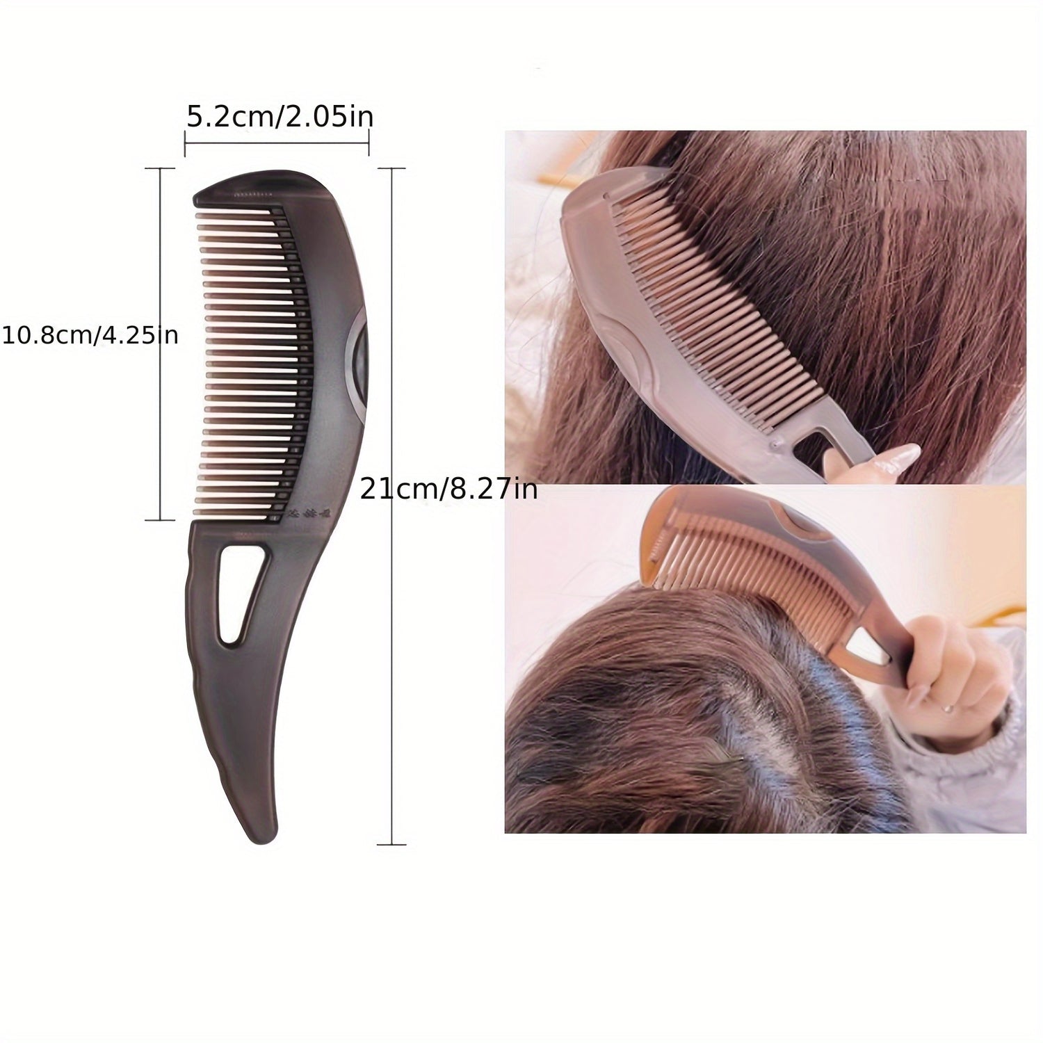 Press to squeeze out dirt - portable scalp cleaning comb, efficient dandruff removal and oil removal, ergonomic massage design, elegant fine tooth shape, gentle hair care massager