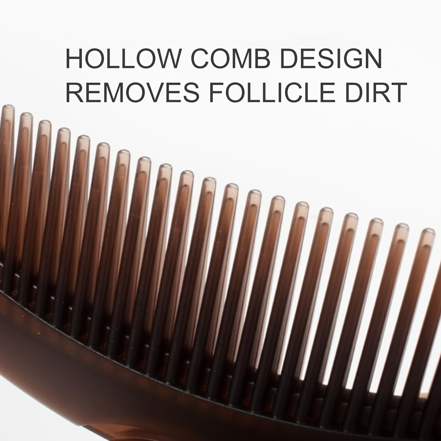 Press to squeeze out dirt - portable scalp cleaning comb, efficient dandruff removal and oil removal, ergonomic massage design, elegant fine tooth shape, gentle hair care massager