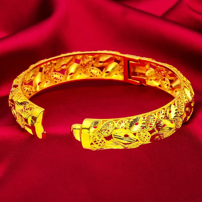 BUY 1 GET 1 FREE Elegant Wedding Wide Cuff Bracelet for Women | Interlocking Clasp Bridal Jewelry with Timeless Silhouette