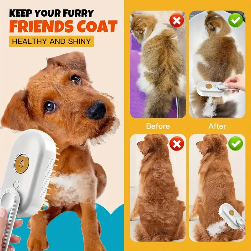 Upgraded 4-in-1 Cat Grooming Tool