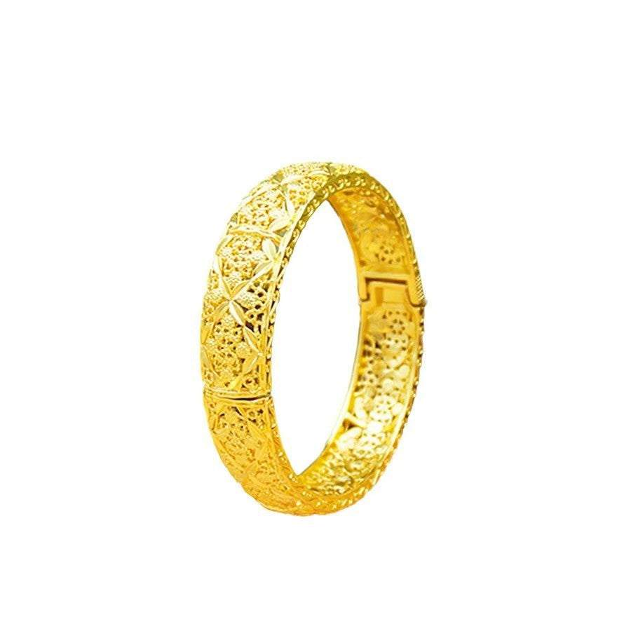 Elegant Vintage Filigree Openwork Cuff Bracelet Intricate Filigree Openwork Cuff for Women