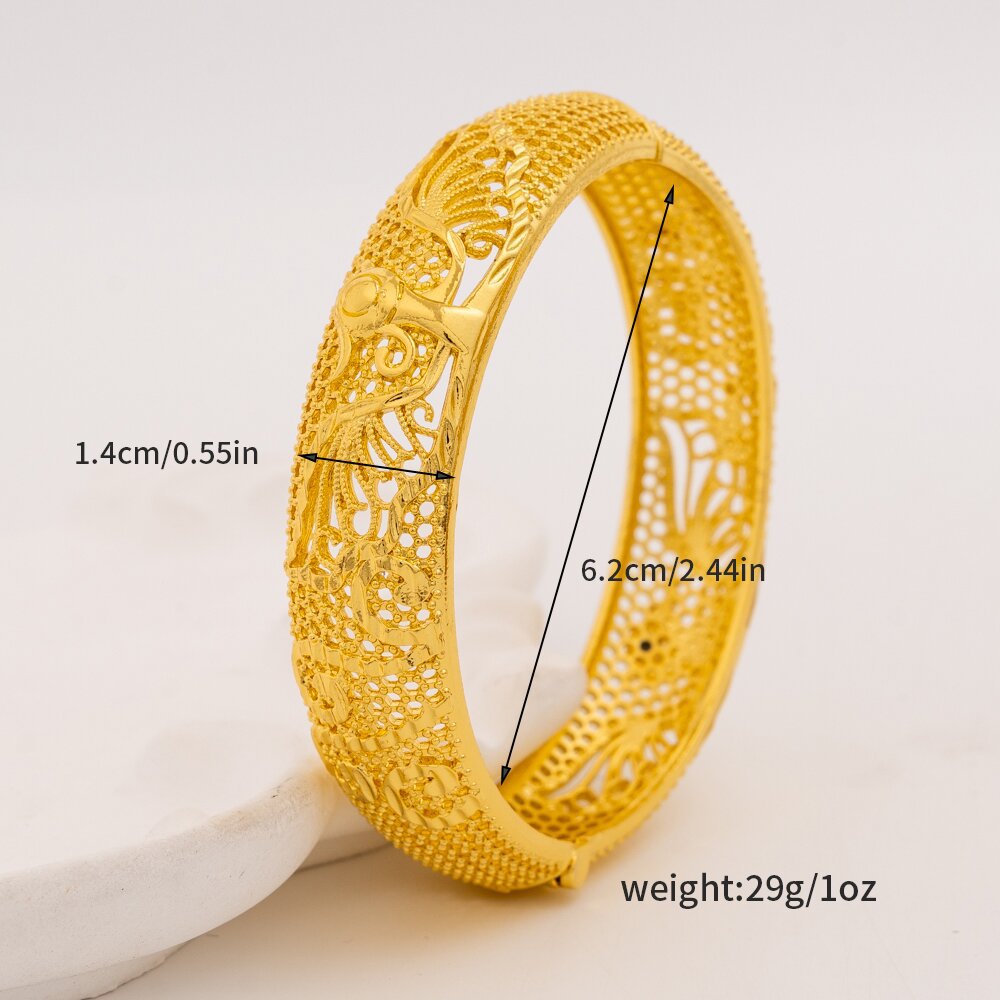 BUY 1 GET 1 FREE Hollow Buckle Peacock Bracelet Ancient Golden Phoenix Bracelet Wedding Jewelry