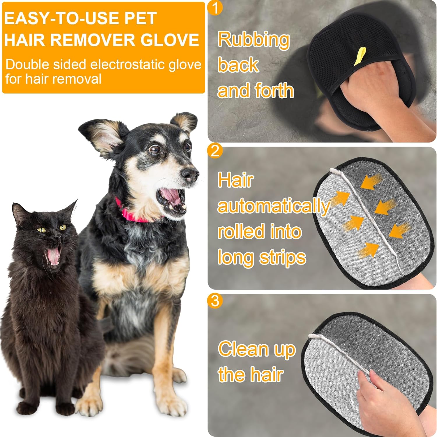 Electrostatic Pet Hair Removal Gloves🐱🐕