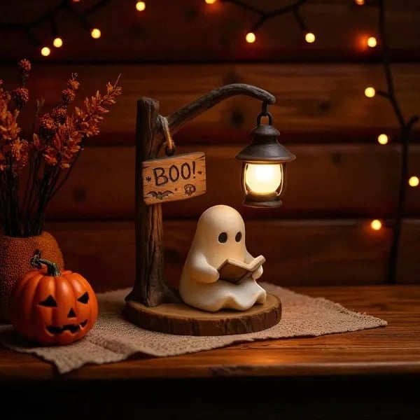 🔥Last Day Promotion 49% OFF - 👻📖Cute Ghost Reading Lantern - BOO!