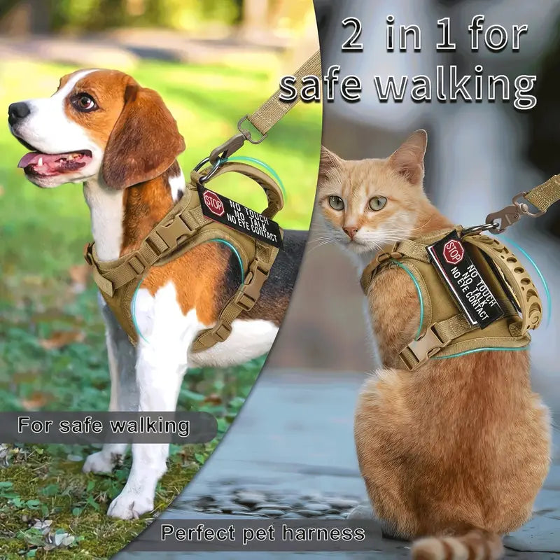 Outdoor Tactical Cat Harness & Leash