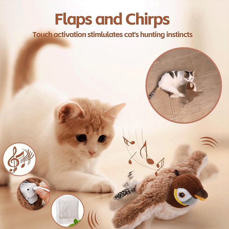 🔥🐾Interactive Chirping Bird Toy