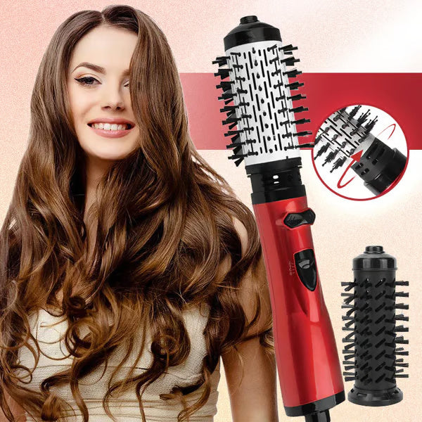 2-in-1 Rotating Hot Air Brush – Dry, Style & Shine in One Step