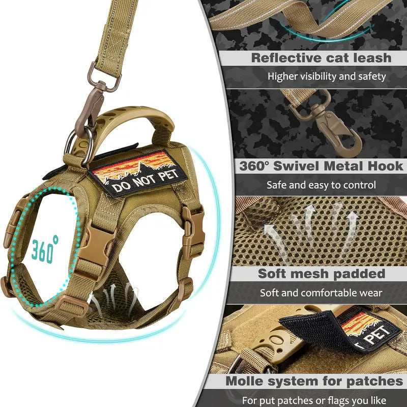 Outdoor Tactical Cat Harness & Leash