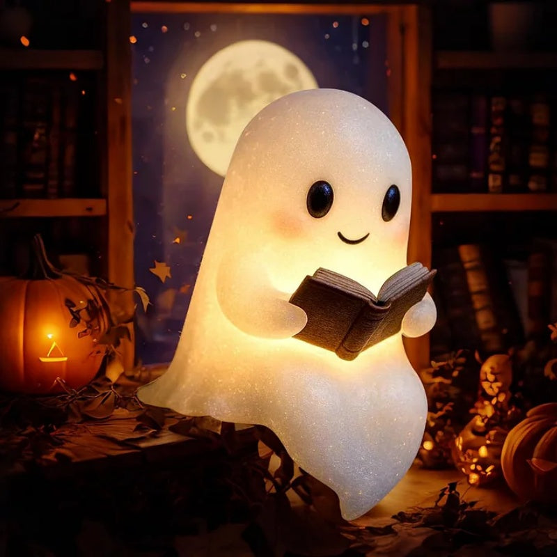 🏆50K+ SOLD! Almost Gone - 👻Cute Ghost Reading Book Lamp✨