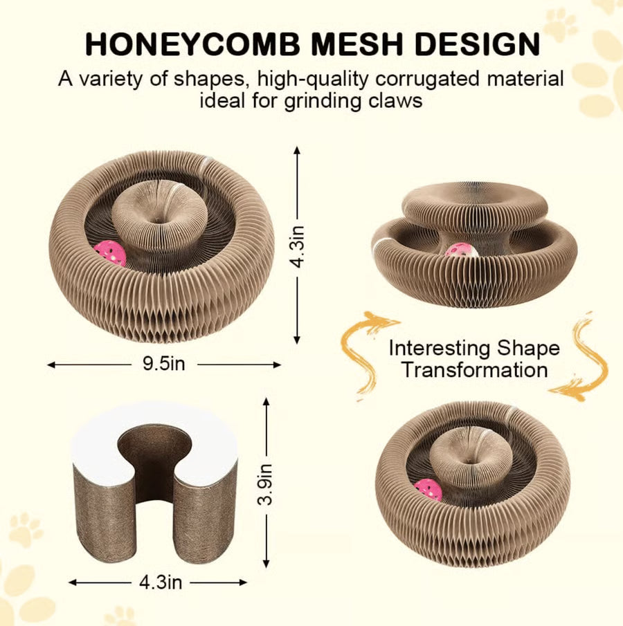 Magic Foldable Scratcher & Cat Bed