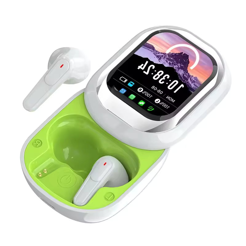 2025 New Wireless Bluetooth Ai Translation Headset Smart Touch Screen Noise Cancellation Headset Customized Long Standby Earbuds