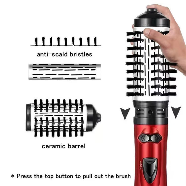 2-in-1 Rotating Hot Air Brush – Dry, Style & Shine in One Step