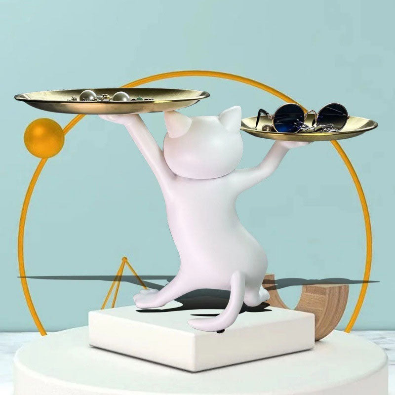 🐾 Resin Cat Decorative Tray Figurines