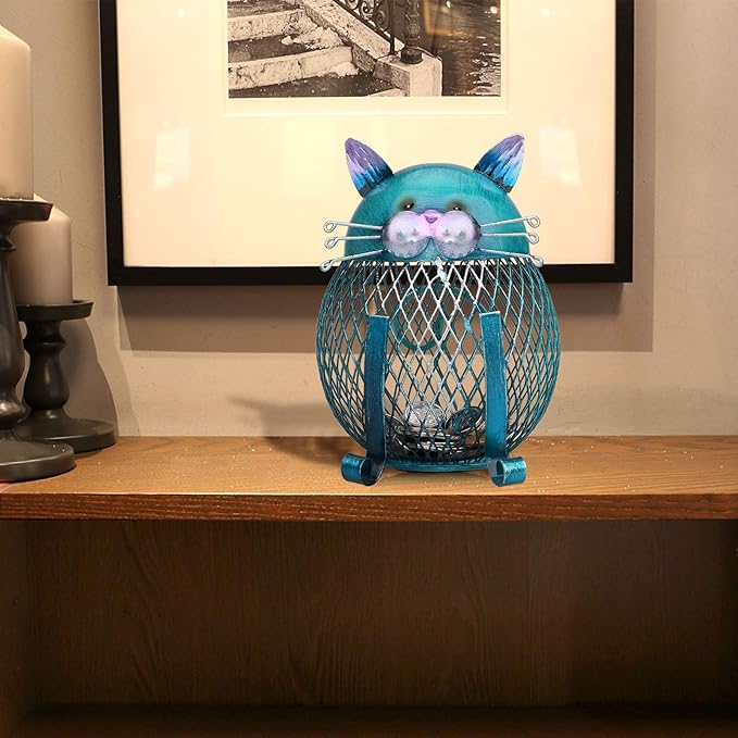Metal Cat Coin Piggy Bank