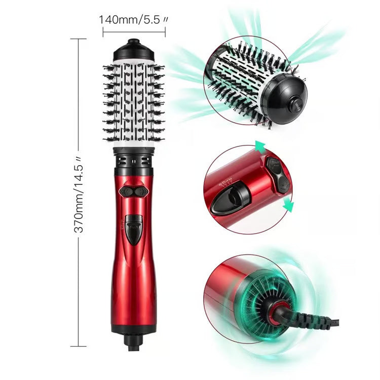 2-in-1 Rotating Hot Air Brush – Dry, Style & Shine in One Step