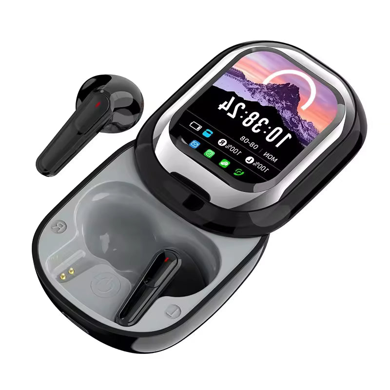 2025 New Wireless Bluetooth Ai Translation Headset Smart Touch Screen Noise Cancellation Headset Customized Long Standby Earbuds
