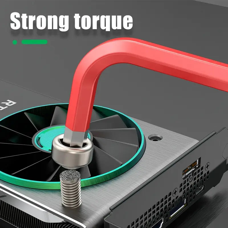 17-Piece Hexagonal Wrench Hanging Screwdriver With Screwdriver Bits Universal Rainbow Ball Head Hexagonal Hand Tool