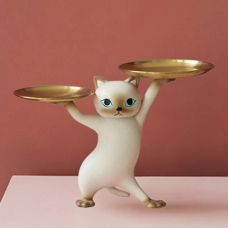 🐾 Resin Cat Decorative Tray Figurines