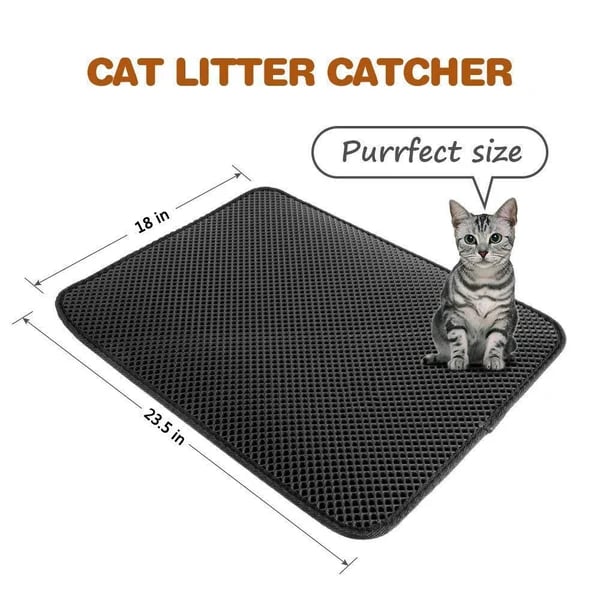 Waterproof🛍️ Cat Litter Mat - Easy Clean & Scatter Contro🐾