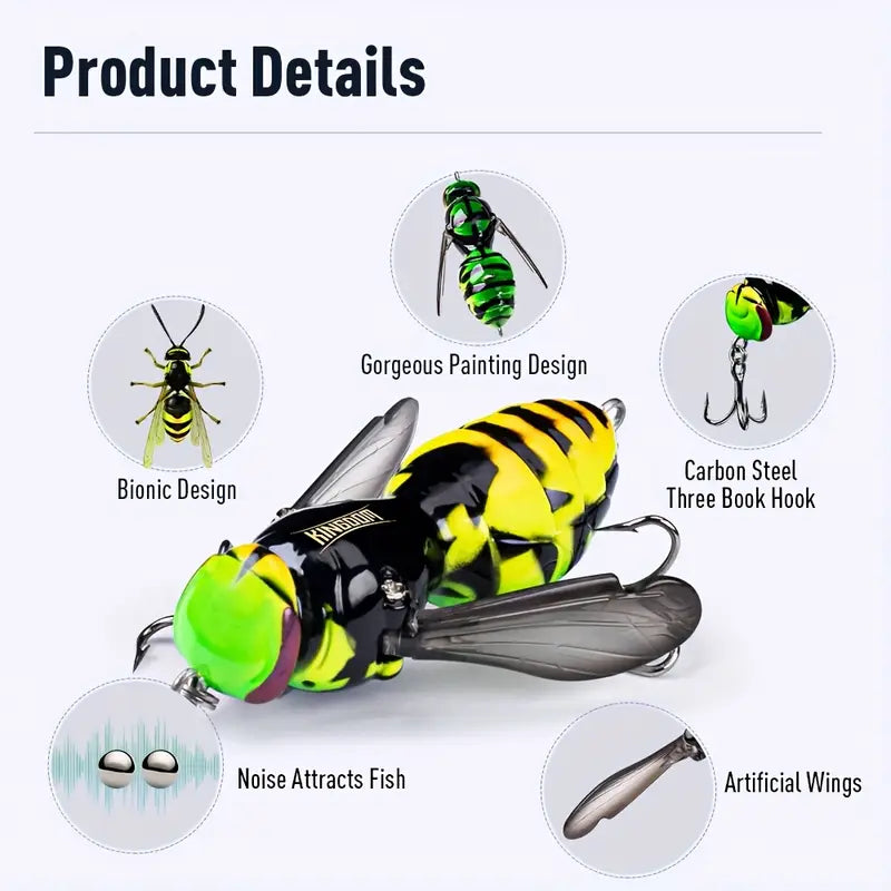 Artificial Floating Wasp Crawl Bait