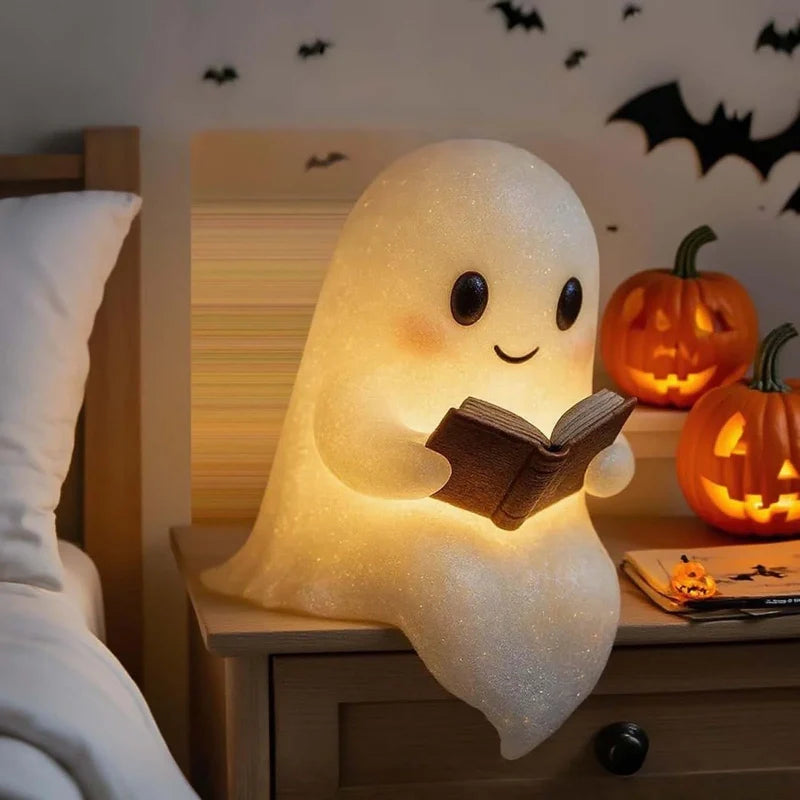 🏆50K+ SOLD! Almost Gone - 👻Cute Ghost Reading Book Lamp✨