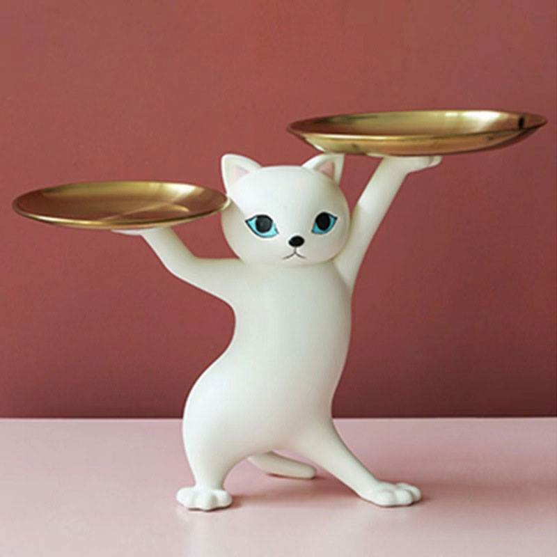 🐾 Resin Cat Decorative Tray Figurines