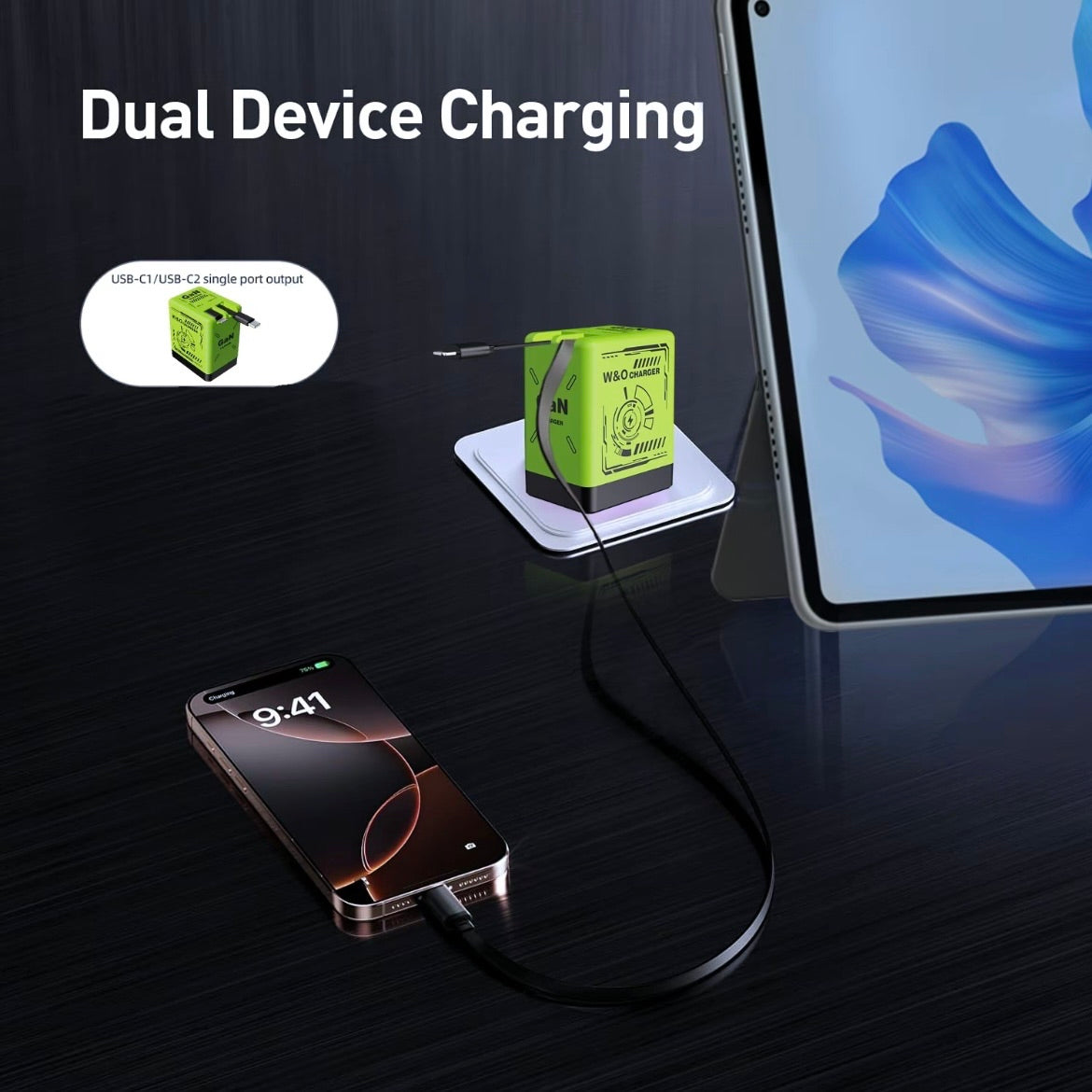 120W GaN Retractable Portable Charger