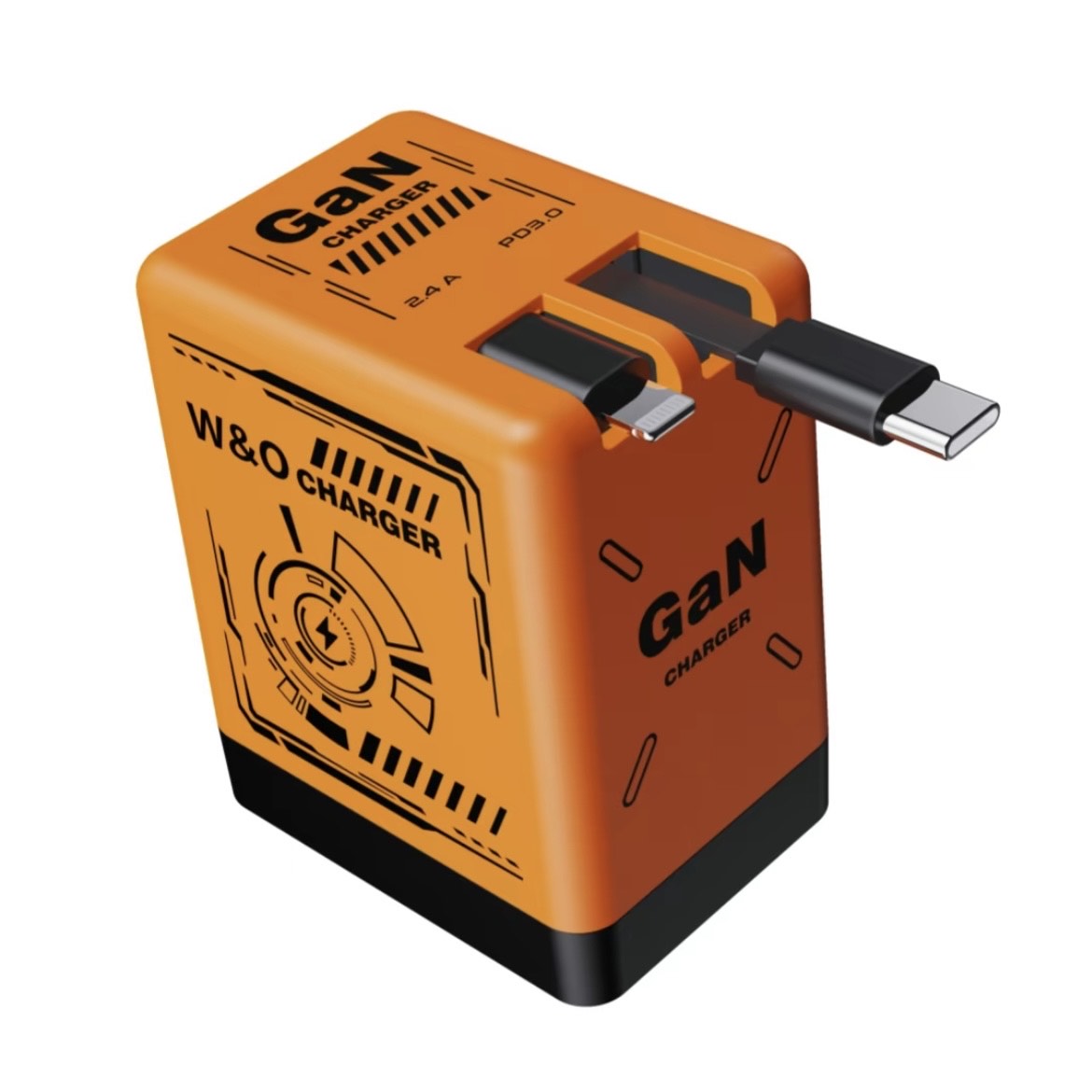 120W GaN Retractable Portable Charger