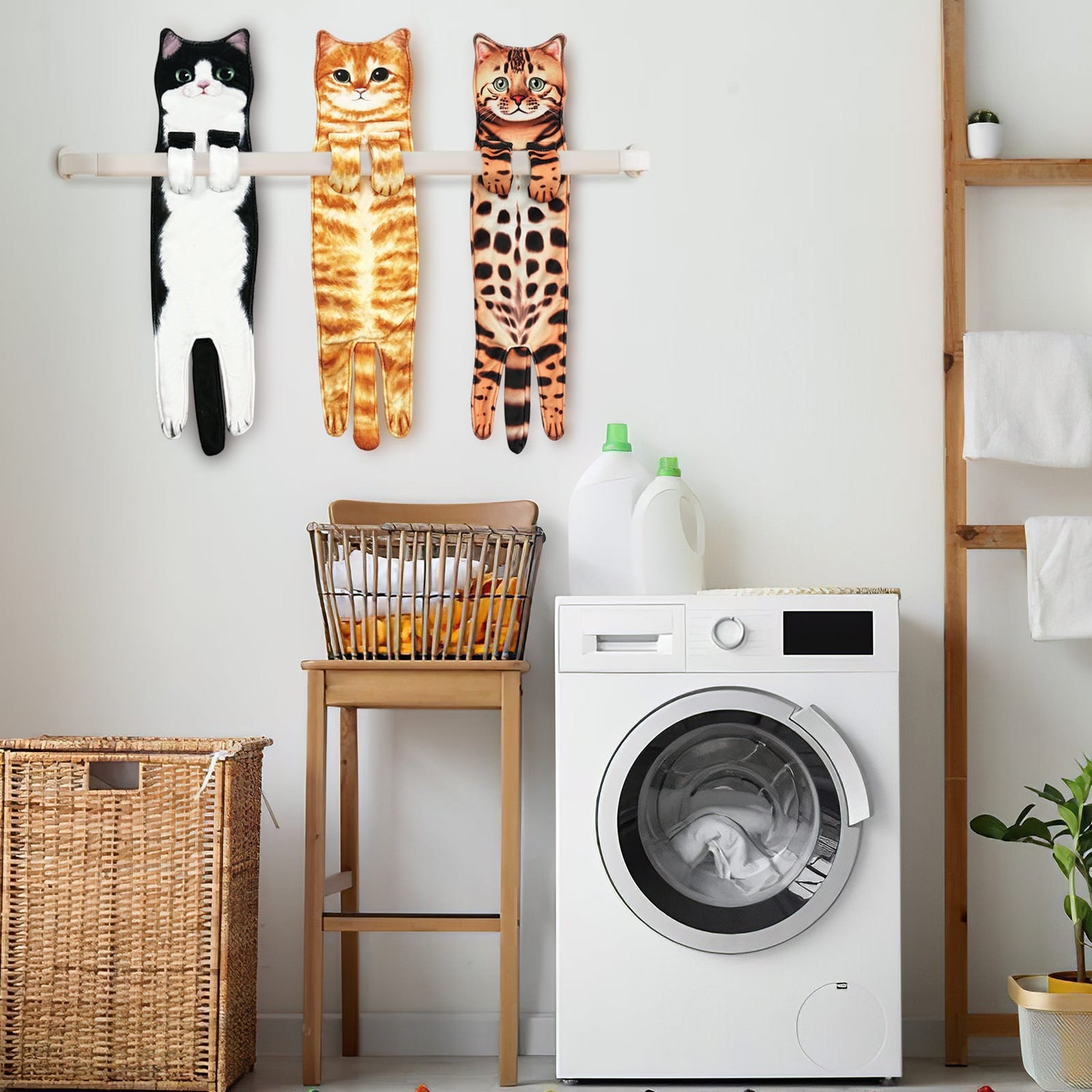 Funny Soft Cat Hand Towels