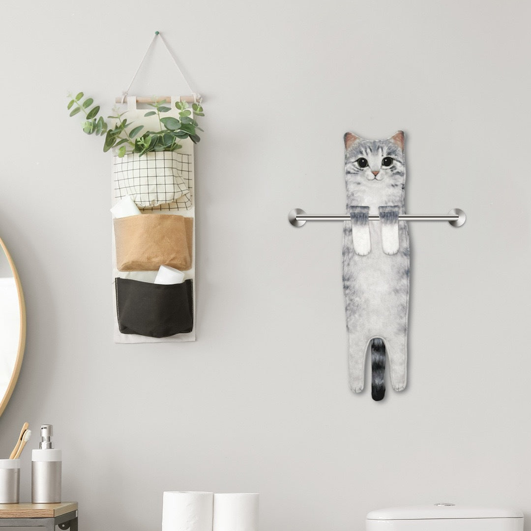 Funny Soft Cat Hand Towels