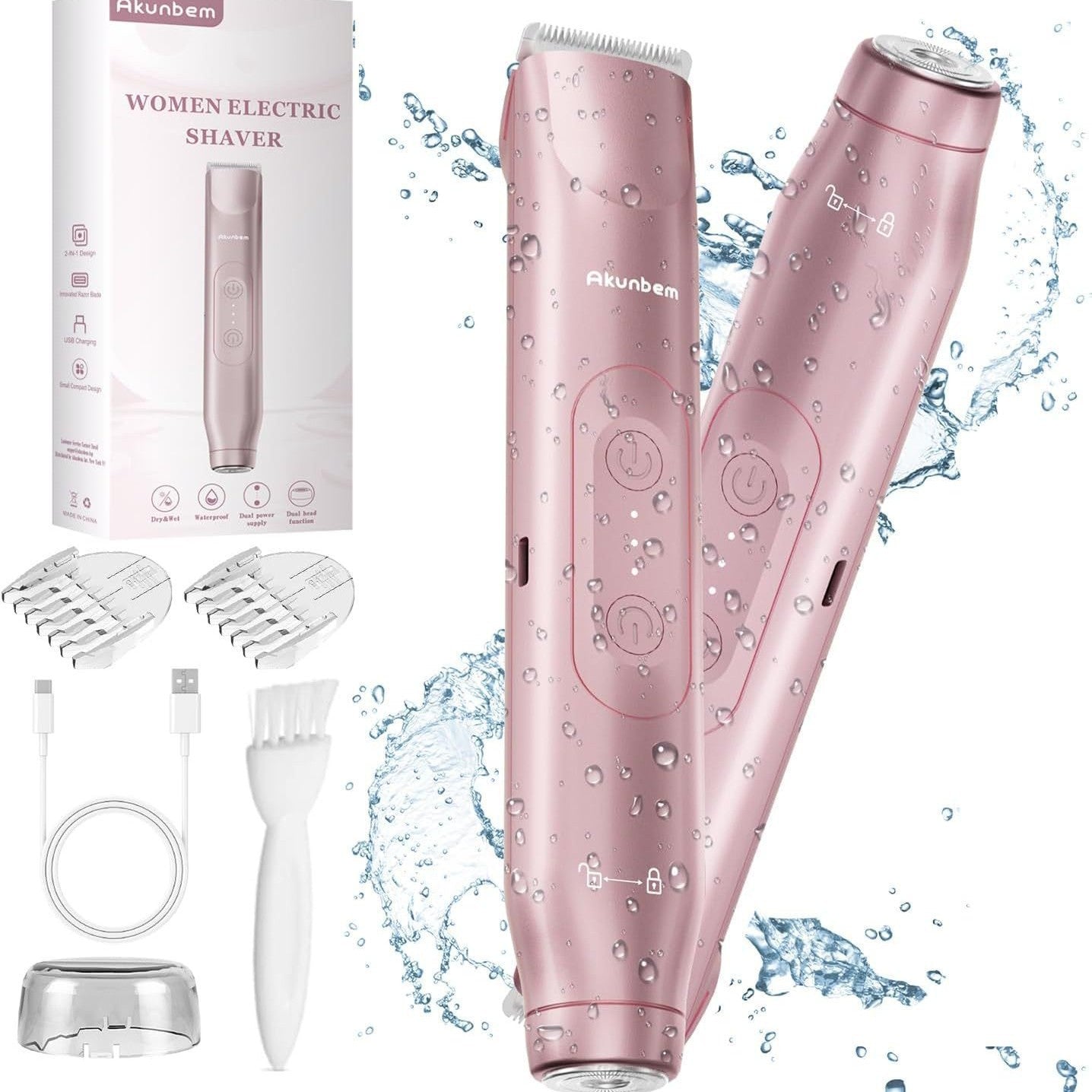 2-in-1 Women’s Shaver & Bikini Trimmer – Silky Smooth Skin Made Easy