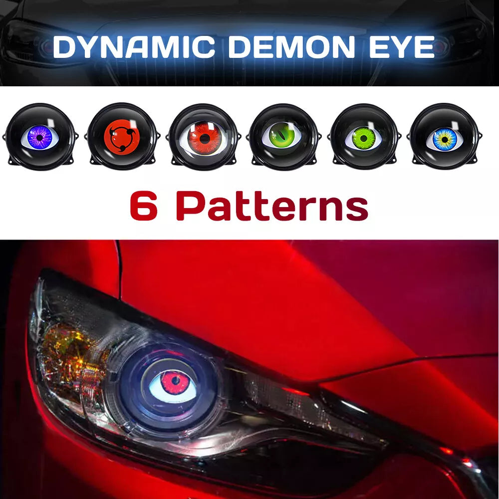 new dynamic LED car headlight 3 inches devil eye LED eye light modified eagle eye light blinking light