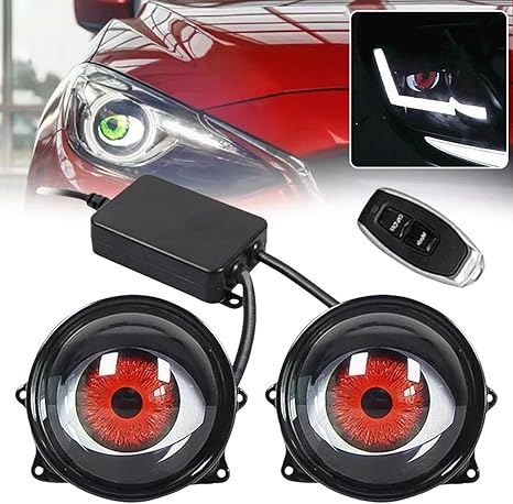 new dynamic LED car headlight 3 inches devil eye LED eye light modified eagle eye light blinking light