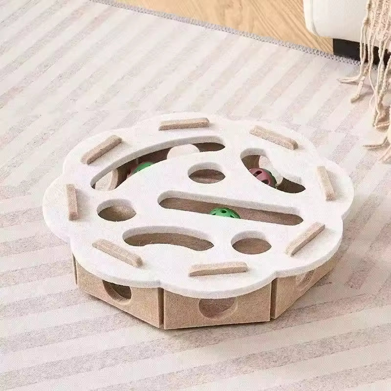 Cat Puzzle Felt Maze Box Cat Toys