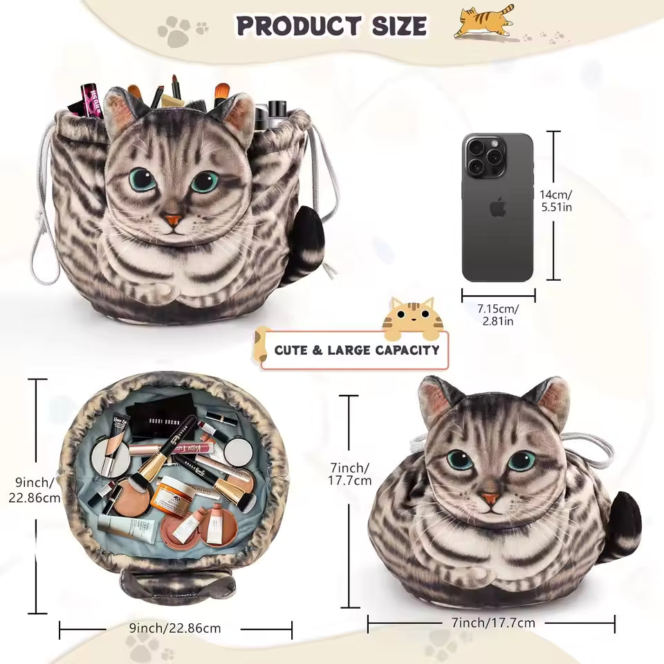 Cute Cat Shape Storage Bag