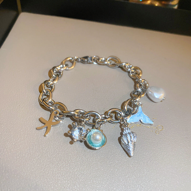 Fashionable design summer vacation style ocean pearl bracelet