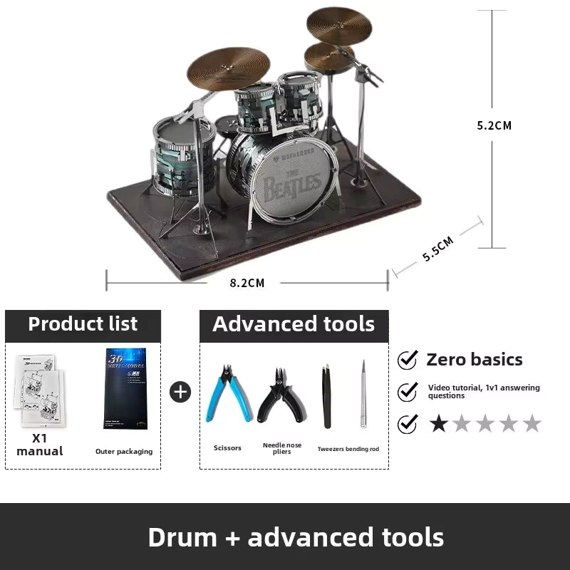 3D Metal Drum Set Puzzles