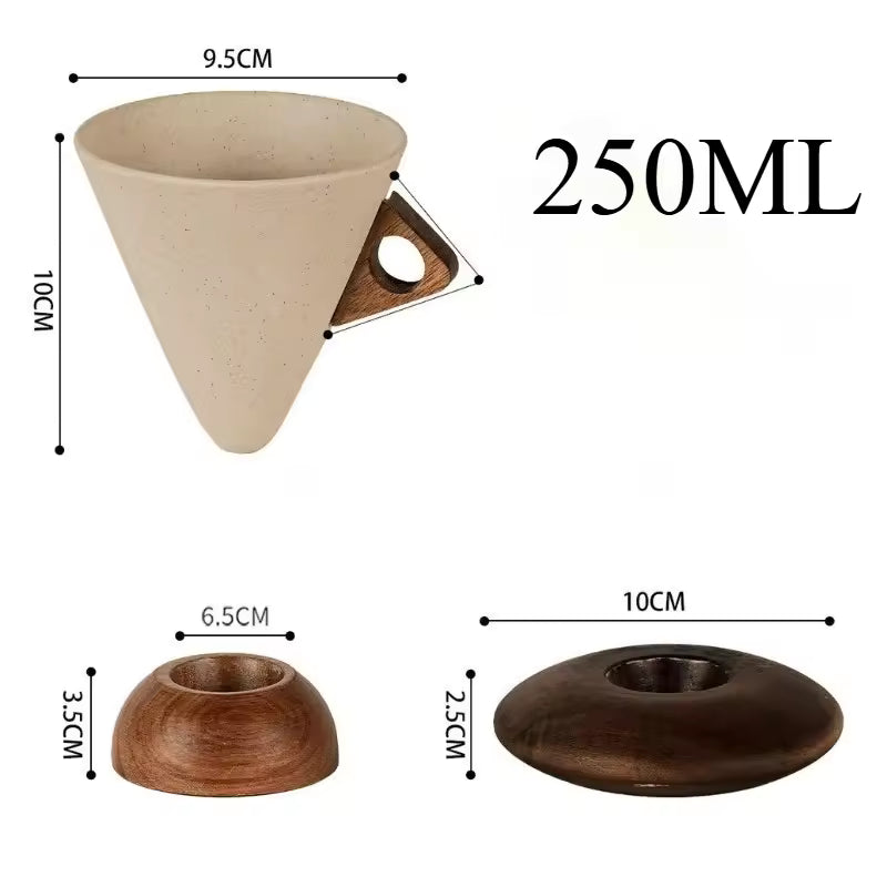 Creative Ceramic Coffee Cup and Saucer
