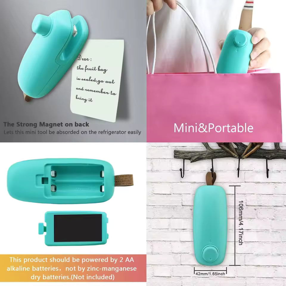 2-in-1 Mini Bag Heat Sealer – Portable & Easy to Use