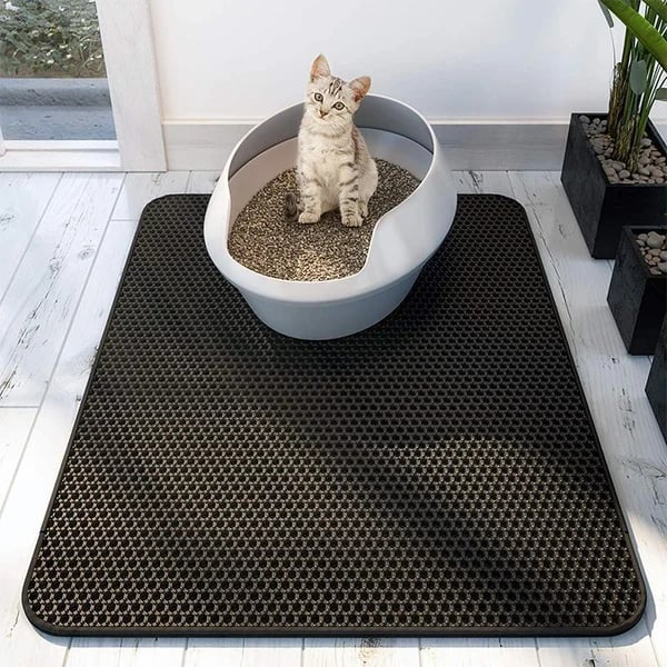 Waterproof🛍️ Cat Litter Mat - Easy Clean & Scatter Contro🐾