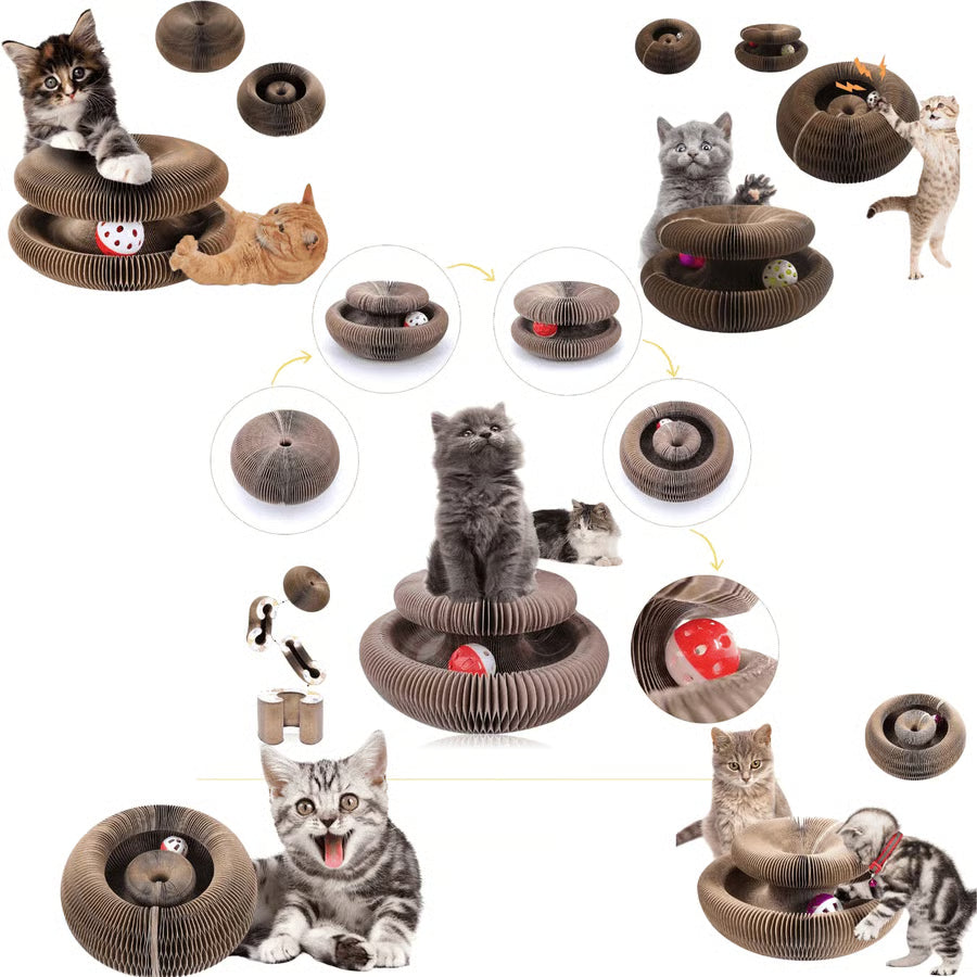 Magic Foldable Scratcher & Cat Bed