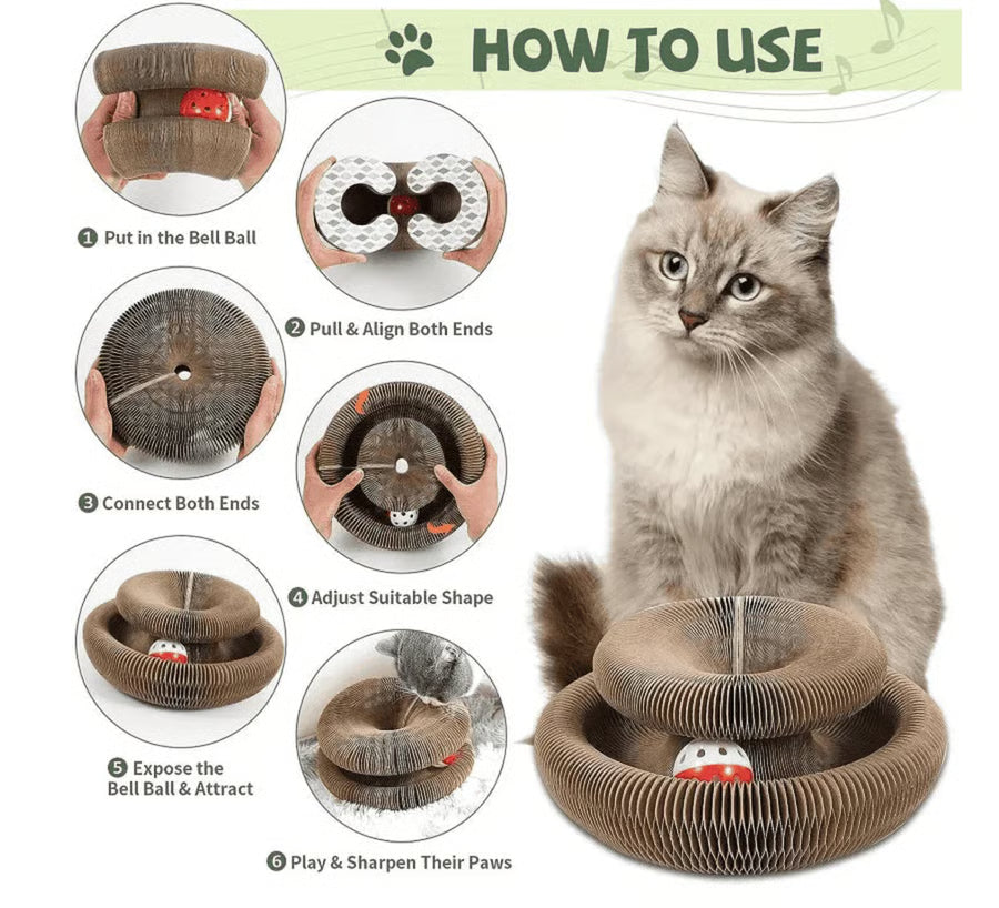 Magic Foldable Scratcher & Cat Bed