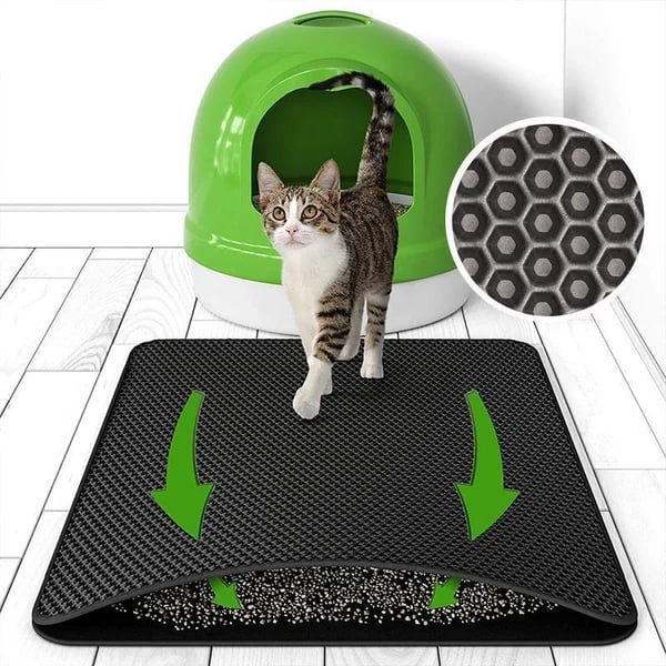 Waterproof🛍️ Cat Litter Mat - Easy Clean & Scatter Contro🐾