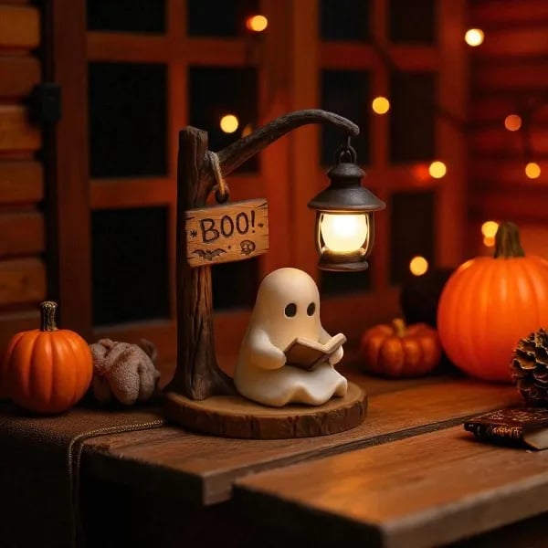 🔥Last Day Promotion 49% OFF - 👻📖Cute Ghost Reading Lantern - BOO!