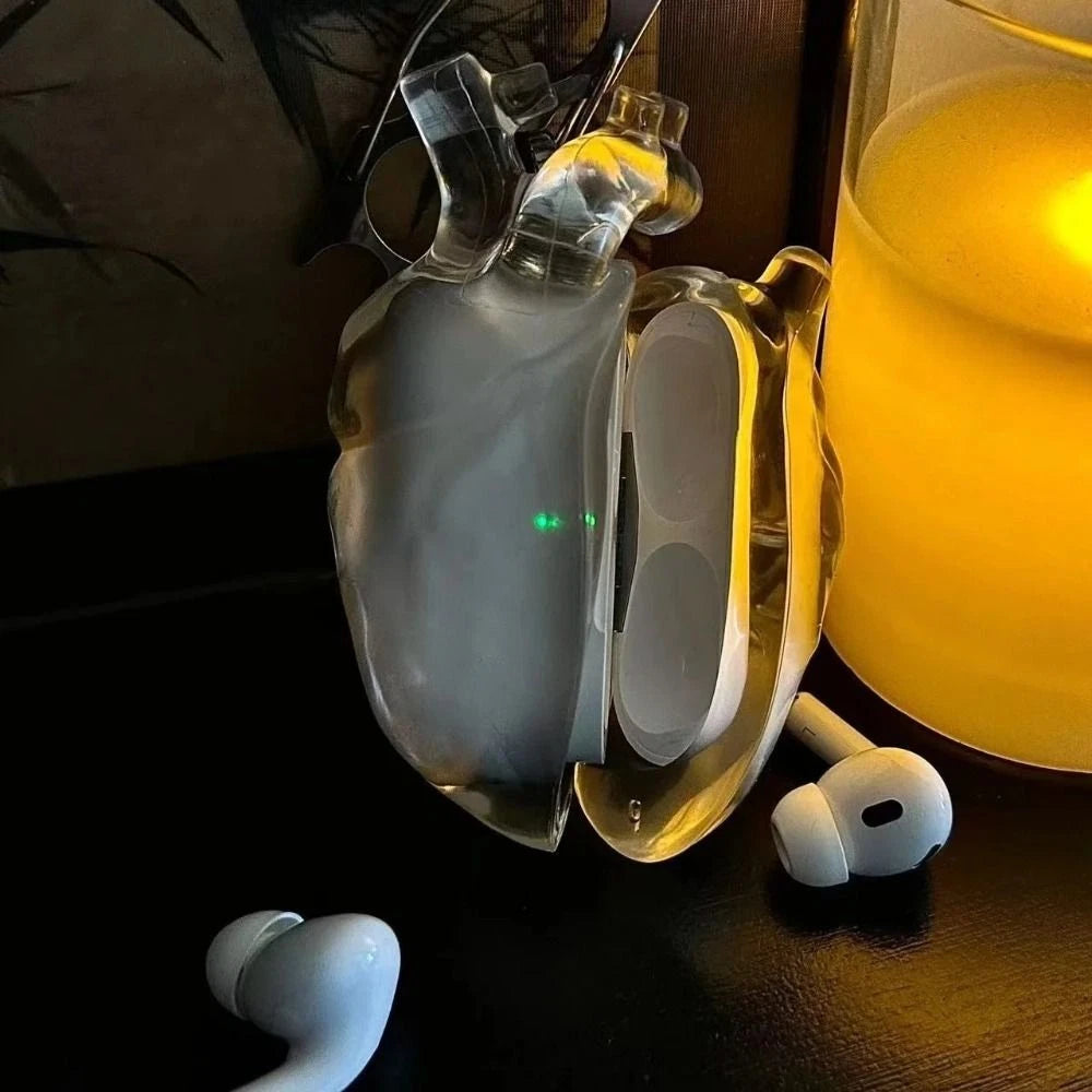 Crystal Clear Heart Case For AirPods