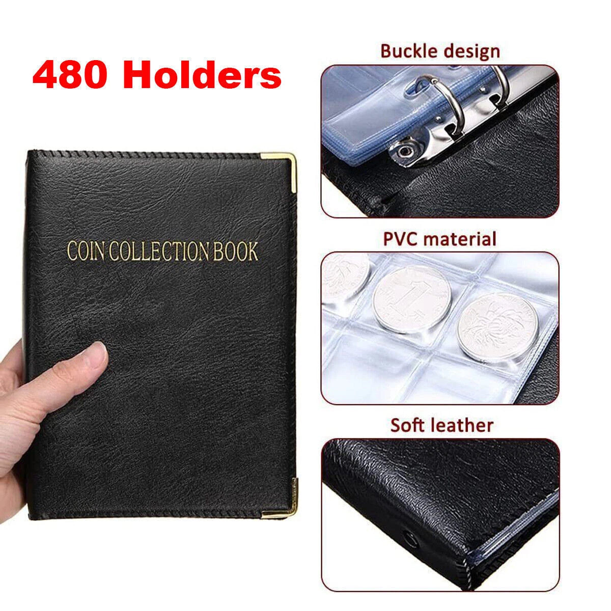 480-Pocket Coin Collection Book