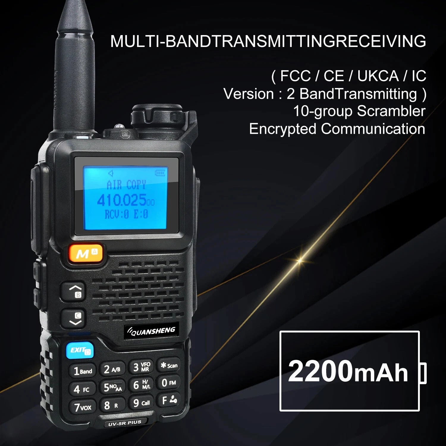 🌐UV-5R Plus Handheld Dual-Band Two-Way Radio📡