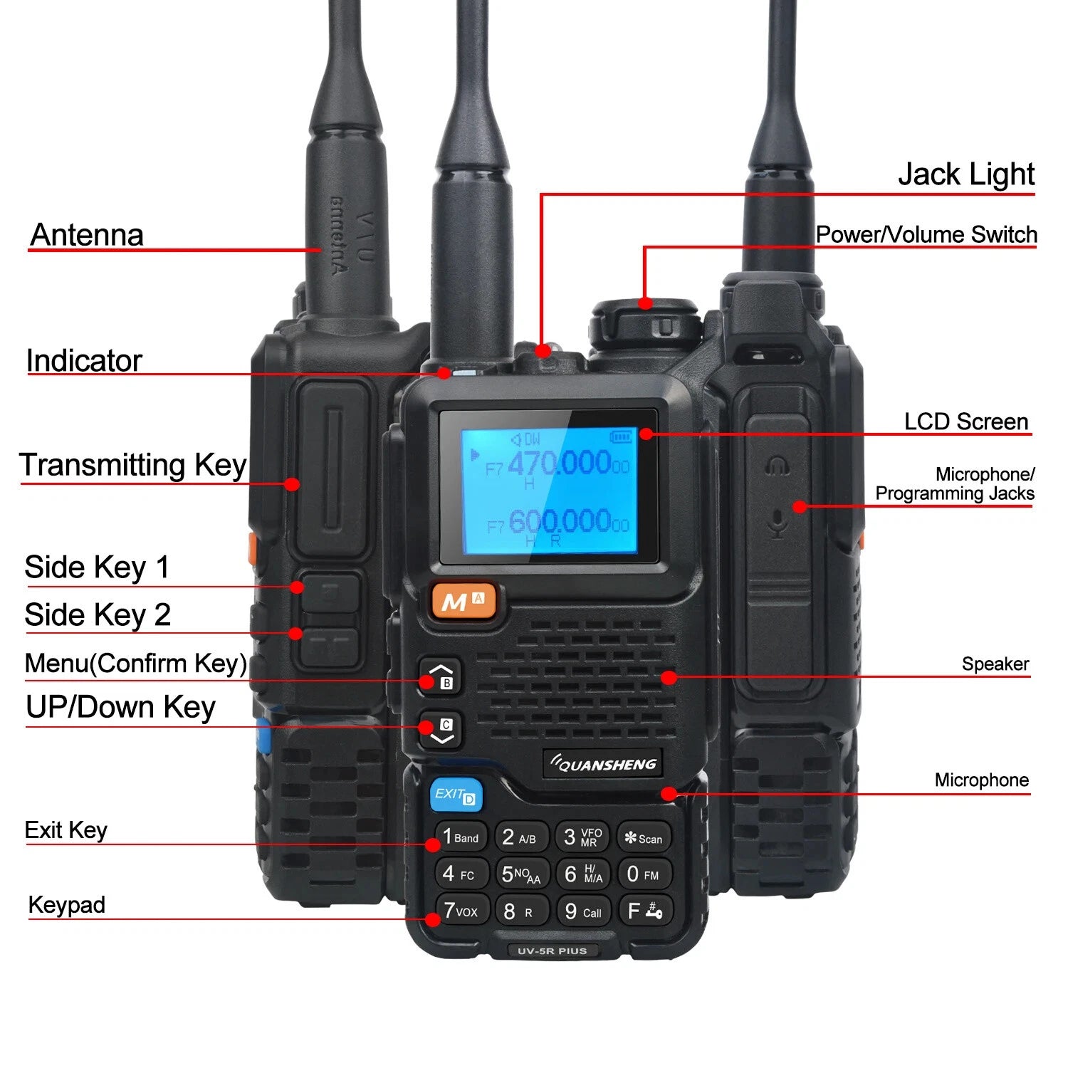 🌐UV-5R Plus Handheld Dual-Band Two-Way Radio📡