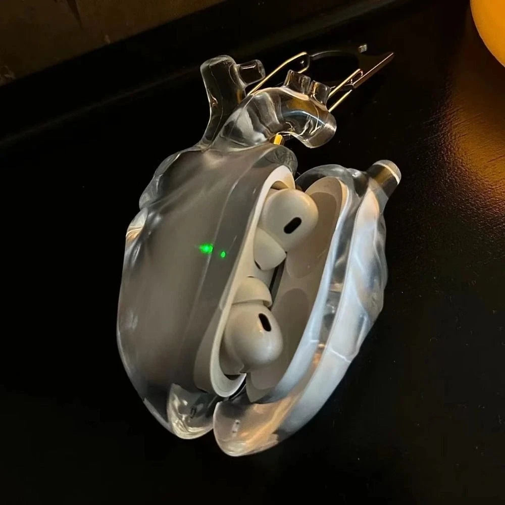Crystal Clear Heart Case For AirPods